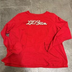 L.L. Bean Vibrant Red Long Sleeve Tee